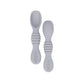 Babies Basic Silicone First Stage Training Spoons - Grey