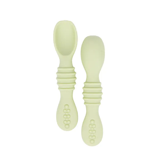 Babies Basic Silicone First Stage Training Spoons - Mint