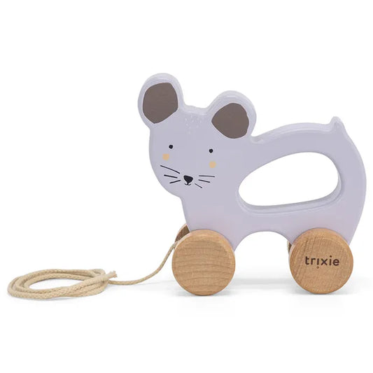 Trixie Wooden Pull Along Toy - Mrs. Mouse