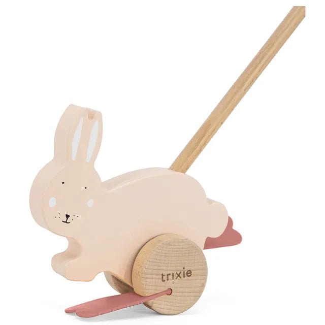 Trixie Wooden Push Along Toy - Mrs. Rabbit - Laadlee