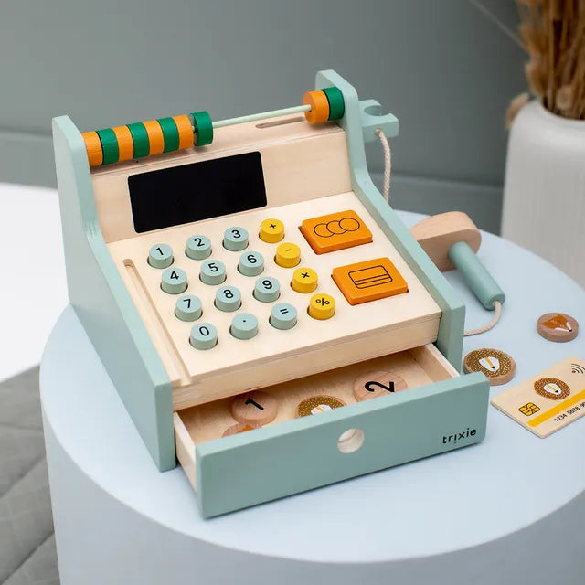 Trixie Wooden Cash Register With Accessories - Laadlee
