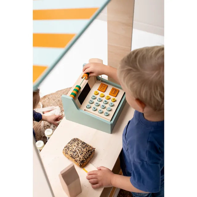 Trixie Wooden Cash Register With Accessories - Laadlee