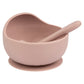 Babies Basic Feeding Set Silicone Spoon & Bowl 2pcs - Blush