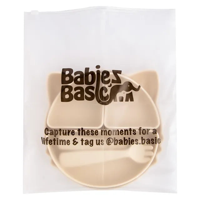 Babies Basic Feeding Set with Removable Sections 3pcs - Cream