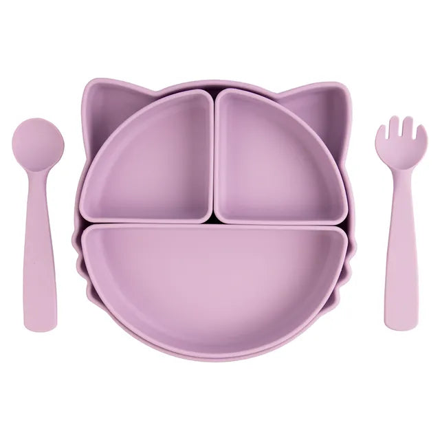 Babies Basic Feeding Set with Removable Sections 3pcs - Purple