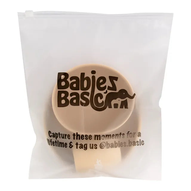 Babies Basic Silicone Plate, Bowl & Cup - Beige