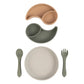 Babies Basic Feeding Set with Removable Sections  3pcs - Cream & Grey