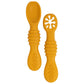 Babies Basic Silicone First Stage Training Spoon with Masher - Yellow