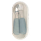 Babies Basic Stainless Steel Cutlery Set with Travel Case - Indigo