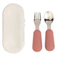 Babies Basic Stainless Steel Cutlery Set with Travel Case - Pink