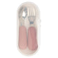 Babies Basic Stainless Steel Cutlery Set with Travel Case - Pink