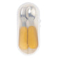 Babies Basic Stainless Steel Cutlery Set with Travel Case - Yellow