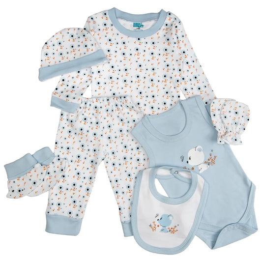 Babies Basic Gift Set - 7pcs - Light Blue