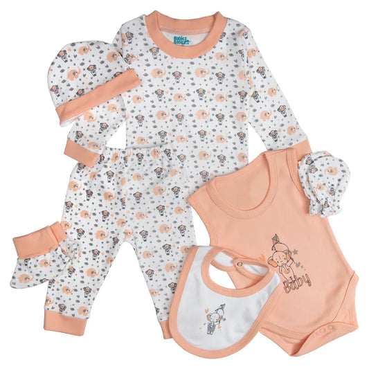 Babies Basic Gift Set - 7pcs - Peach