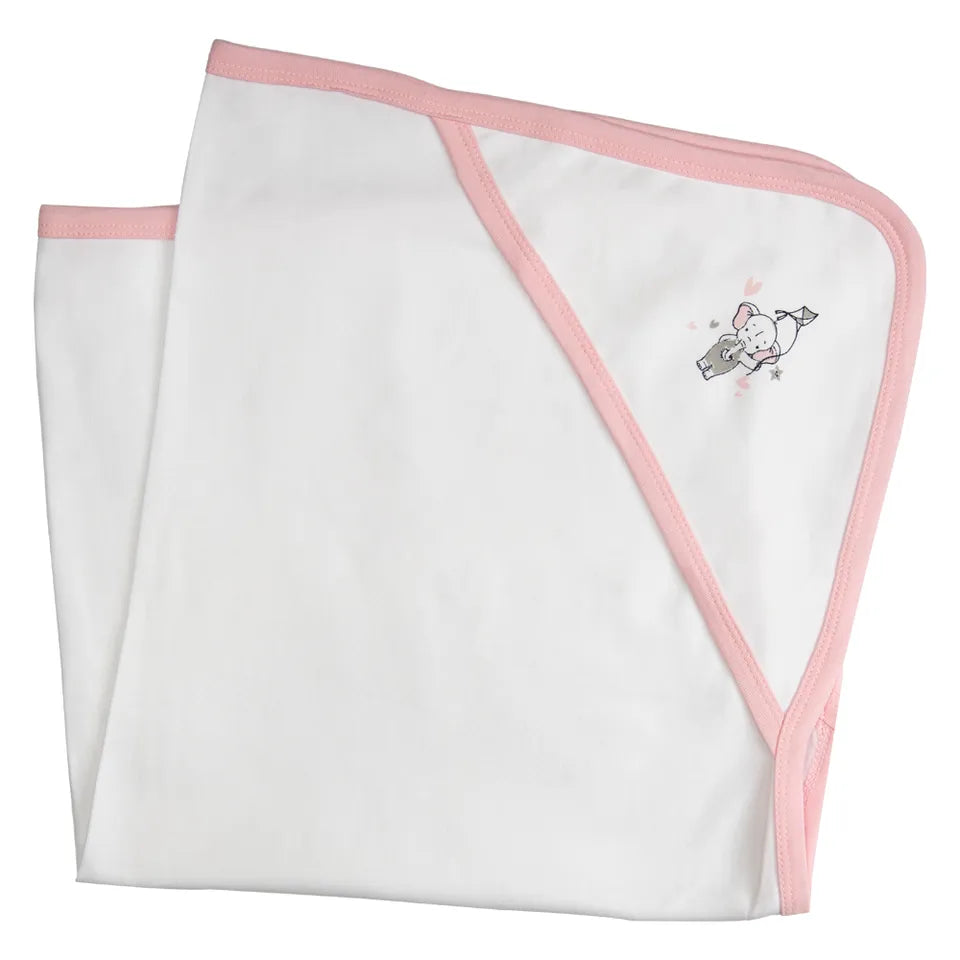 Babies Basic Receiving Blanket for New Born - Light Pink