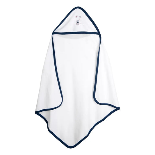 Babies Basic Receiving Blanket for New Born - White & Blue