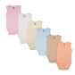 Babies Basic Sleeveless Romper Bodysuit Pack of 6 - Multicolor