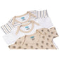 Babies Basic Printed Romper  Pack of 3 - Brown