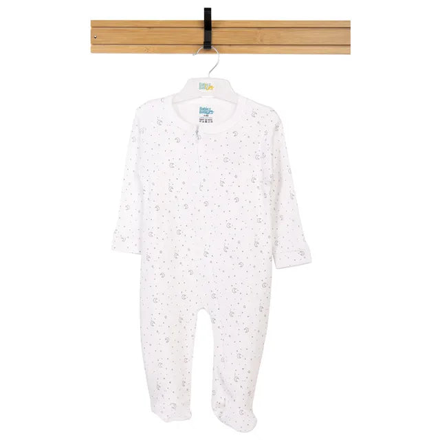 Babies Basic Long Sleeves Sleepsuit for Babies - White