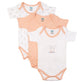 Babies Basic Printed Romper Pack of 3 - Orange