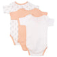 Babies Basic Printed Romper Pack of 3 - Orange