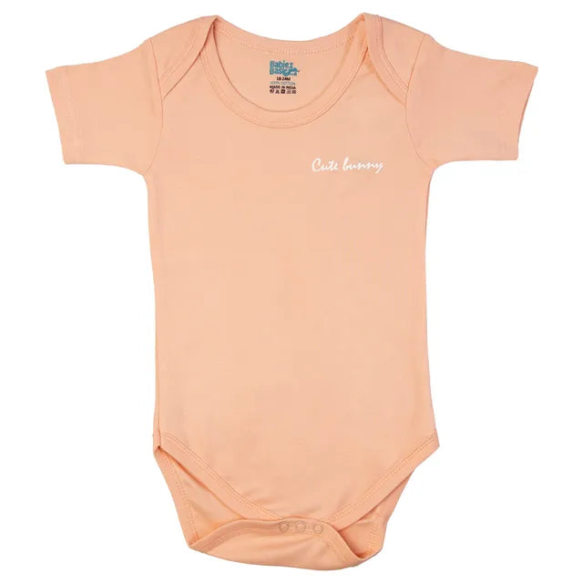 Babies Basic Printed Romper Pack of 3 - Orange