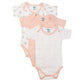 Babies Basic Printed Romper Pack of 3 - Peach