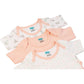 Babies Basic Printed Romper Pack of 3 - Peach