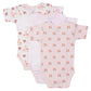 Babies Basic Printed Romper Pack of 3 - Pink