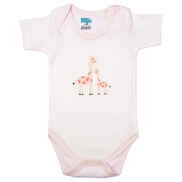 Babies Basic Printed Romper Pack of 3 - Pink