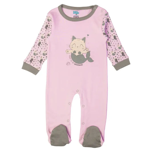 Babies Basic Long Sleeves Sleepsuit for Babies - Dark Mouve