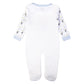 Babies Basic Printed Long Sleeves Sleepsuit for Babies - White