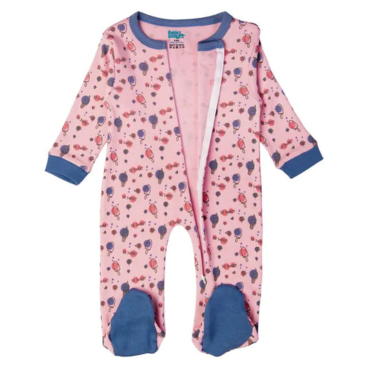 Babies Basic Long Sleeves Sleepsuit for Babies - Pink