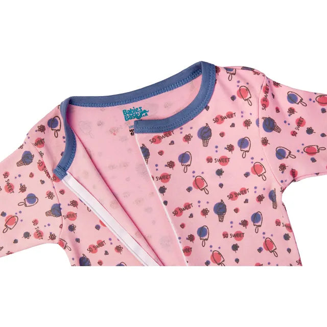 Babies Basic Long Sleeves Sleepsuit for Babies - Pink