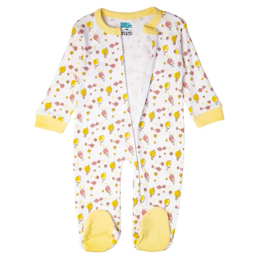 Babies Basic Long Sleeves Sleepsuit for Babies - Yellow