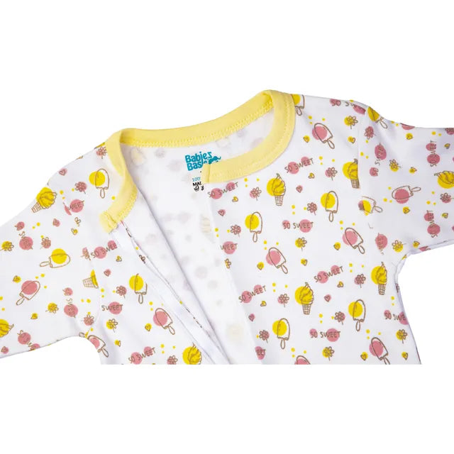 Babies Basic Long Sleeves Sleepsuit for Babies - Yellow