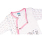 Babies Basic Long Sleeves Sleepsuit for Babies - White & Light Pink