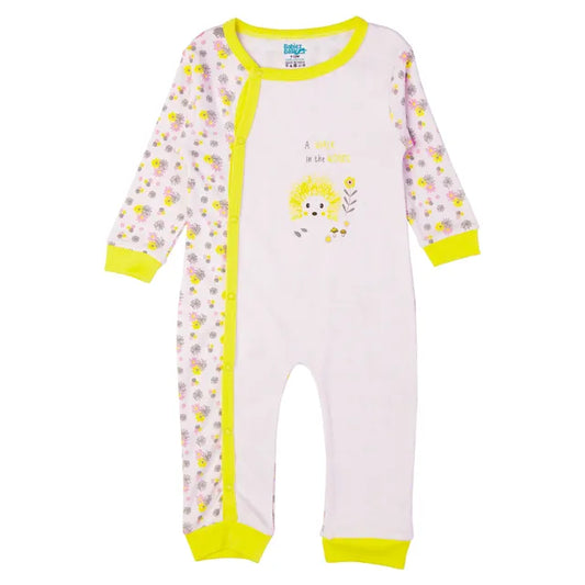 Babies Basic Long Sleeves Sleepsuit for Babies - Yellow & White