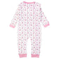 Babies Basic Long Sleeves Sleepsuit for Babies - Pink & White