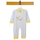 Babies Basic Long Sleeves Sleepsuit for Babies - Sky Blue & Yellow