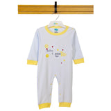 Babies Basic Long Sleeves Sleepsuit for Babies - Sky Blue & Yellow
