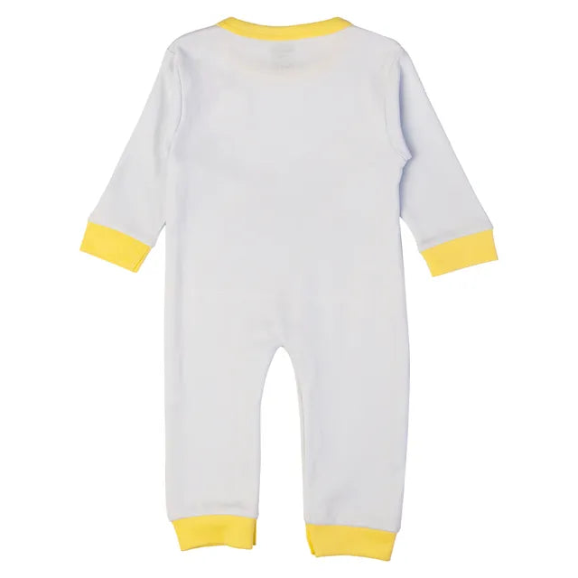 Babies Basic Long Sleeves Sleepsuit for Babies - Sky Blue & Yellow