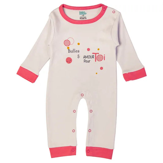 Babies Basic Long Sleeves Sleepsuit for Babies - Light Pink & Red