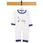 Babies Basic Long Sleeves Sleepsuit for Babies - White & Blue