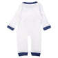 Babies Basic Long Sleeves Sleepsuit for Babies - White & Blue