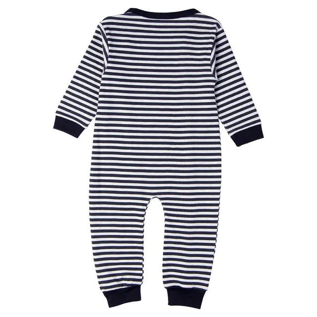 Babies Basic Long Sleeves Sleepsuit for Babies - Grey & Black