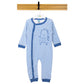 Babies Basic Long Sleeves Sleepsuit for Babies - Sky Blue & White