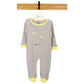 Babies Basic Long Sleeves Sleepsuit for Babies - Grey & Yellow