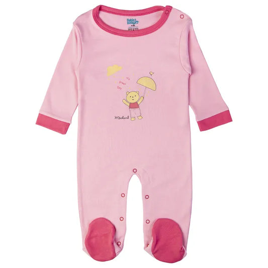 Babies Basic Long Sleeves Sleepsuit for Babies - Dark Pink