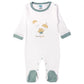 Babies Basic Long Sleeves Sleepsuit for Babies - White & Green